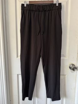 Hilary Radley Black Straight-Leg Drawstring Pants