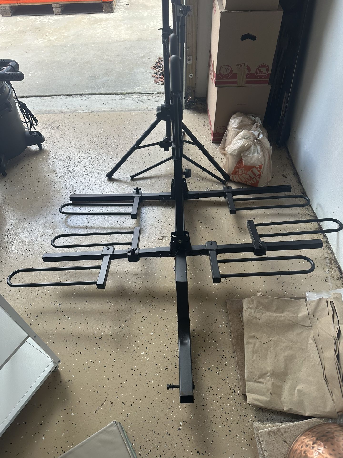 Venzo 4 Bike Bicycle Platform Style Carrier - Bike Rack for Car SUV Truck Tow Trailer Hitch Receiver Mount Size 2" - Sturdy & Rust Proof