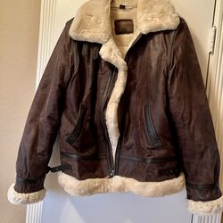 Authentic St. John’s Bay Leather Bomber Jacket