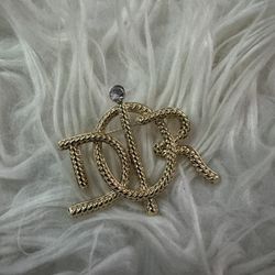D-I-O-R Brooch Gold Color