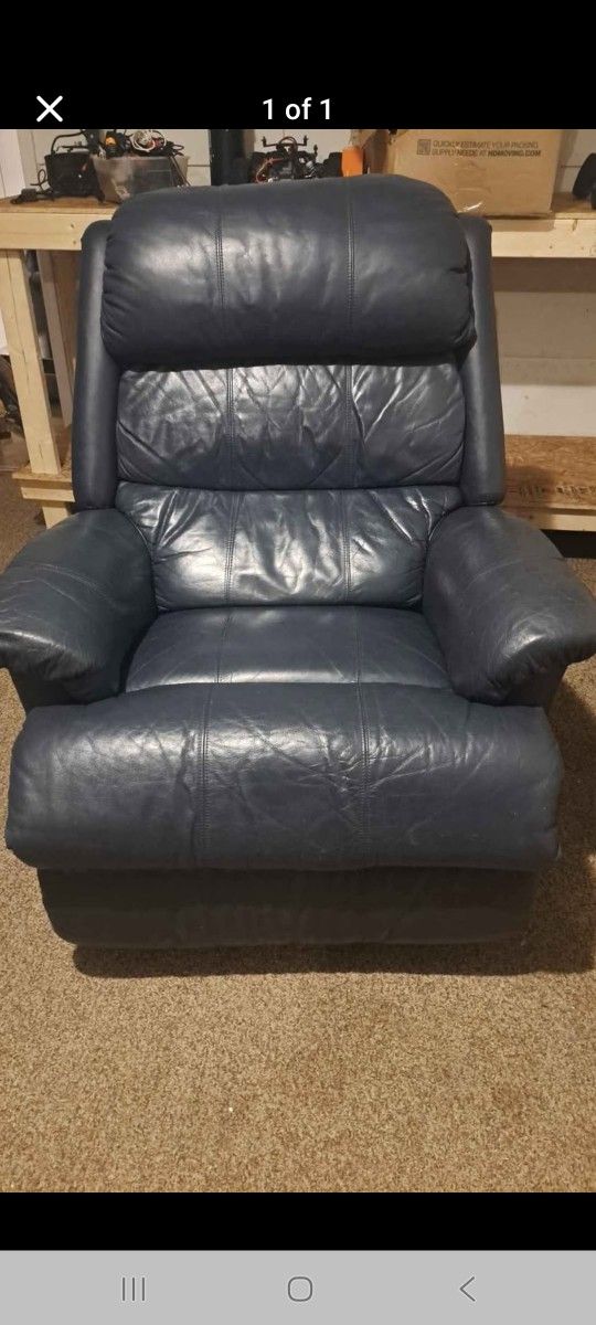Dark Blue La Z Boy Recliner