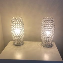 Crystal Metal Candle Holders – Set of 2