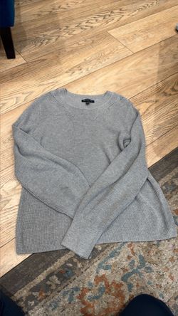 Banana Republic Gray Ribbed Knit Sweater