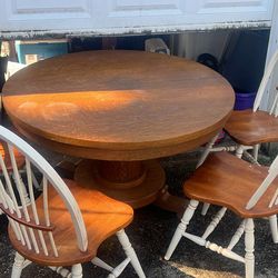 Solid wood table and chairs