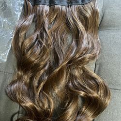 Hair extension with attached clips In !! 