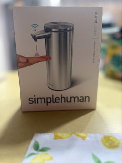 simplehuman 9 oz. Touch-Free Rechargeable Sensor Liquid Soap Pump Dispenser,