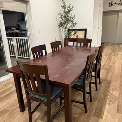 Crate and Barrel table and 6 chairs