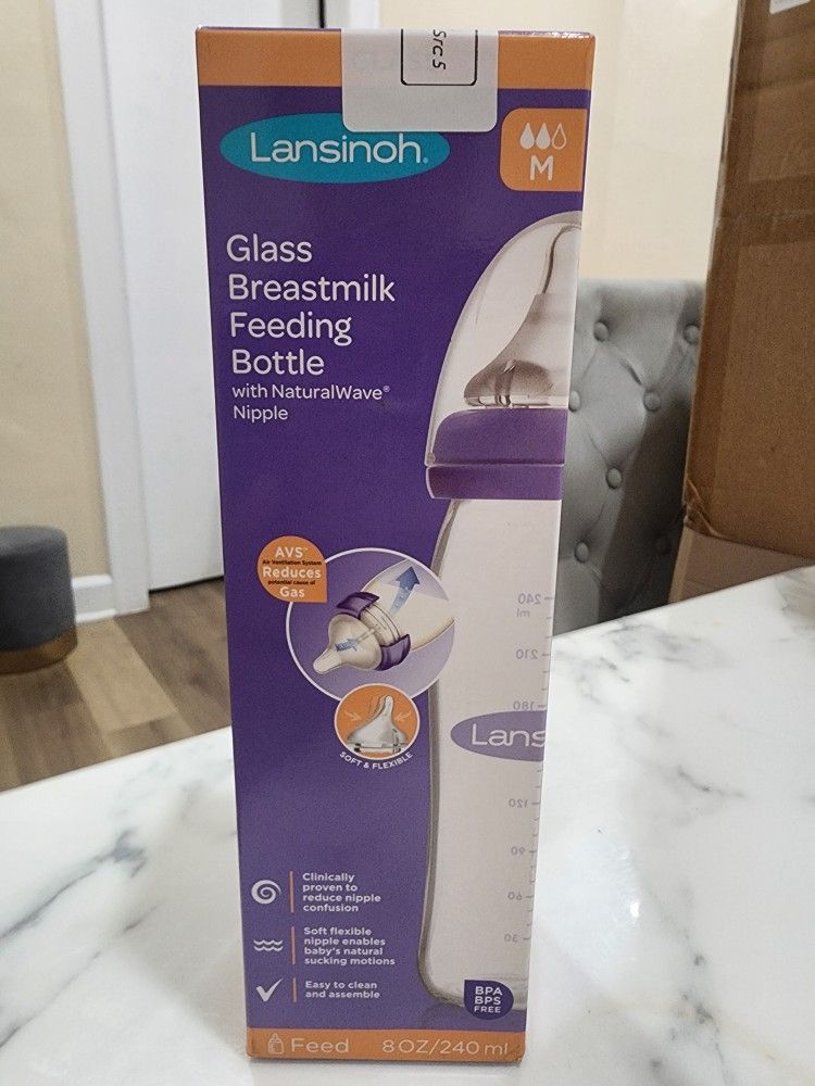 Lansinoh Glass Breastmilk Feeding Bottle