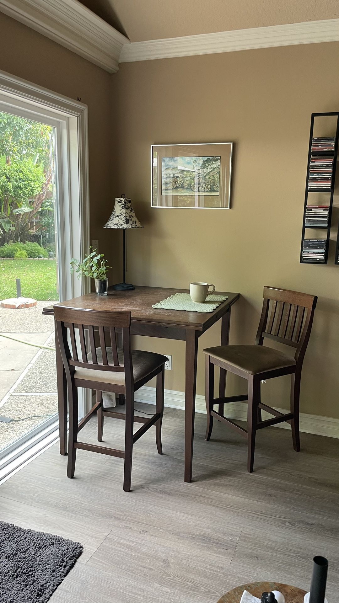 Bar Height Dining Table With Chairs (adjustable)