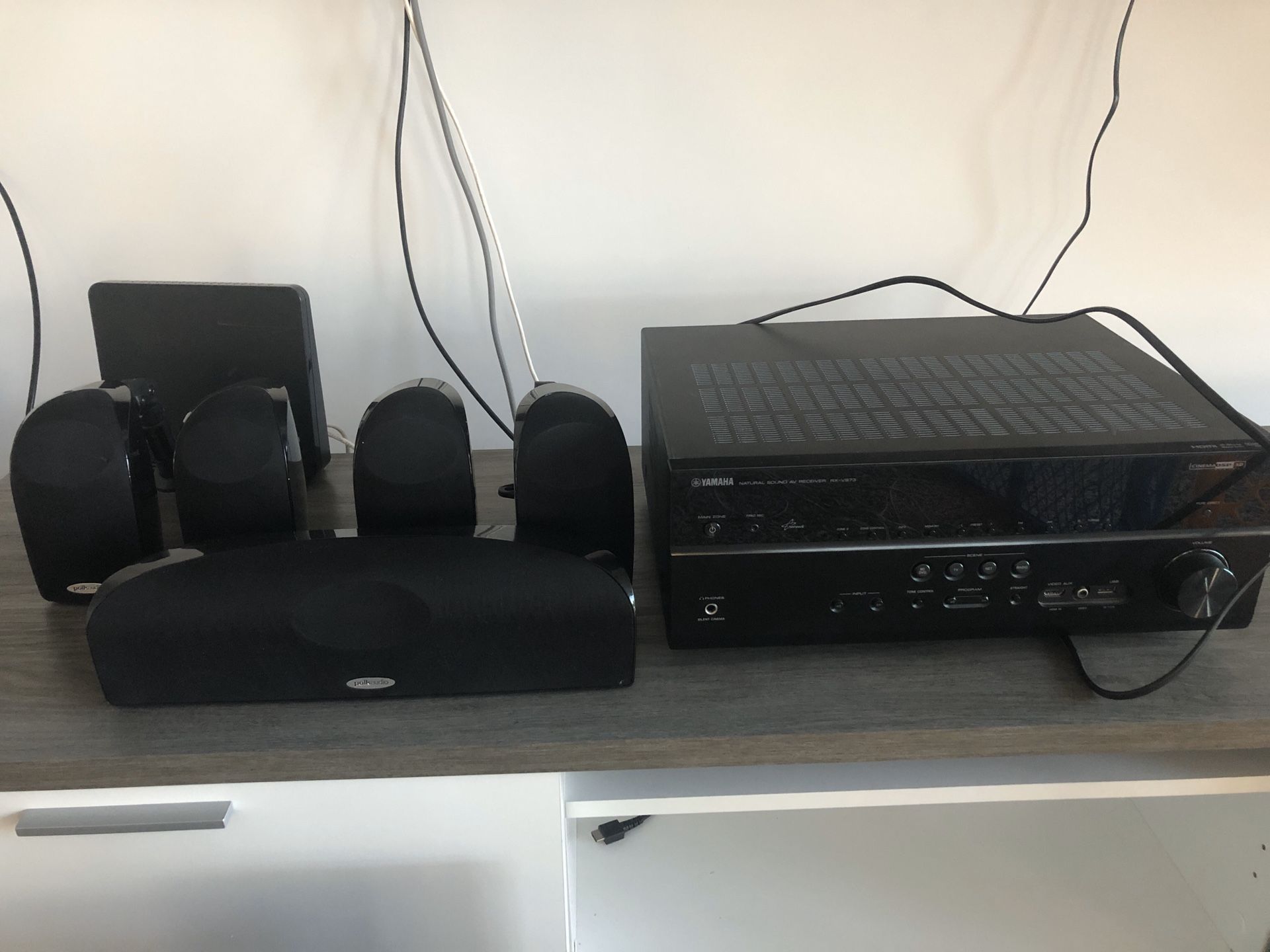 Yamaha 7.2 v673 and Polk TL1 5.1 surround sound