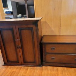 Vintage Antique 2 Piece Cabinet