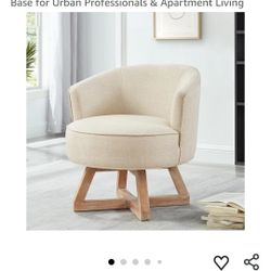 Brand: espidoo
espidoo 360 Swivel Chair with Linen Upholstery: Modern Round Accent Chair for Home Office & Reading Nook - Ergonomic Design with Solid 