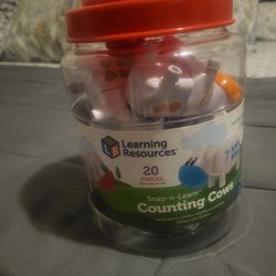 Learning Resources Snap-n-Learn Counting Cows Toy Set Like New 