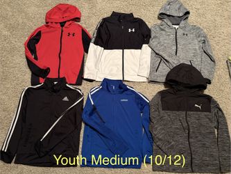 Under Armour, Adidas, and Puma Youth Medium (10/12) Jacket Bundle
