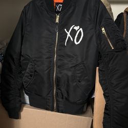  Starboy The Weeknd Alpha Industries Bomber Jacket Authentic XO 2017 Tour Size Small