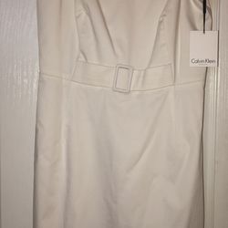 New White Calvin Klein Dress 