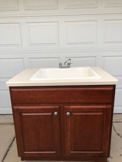 Laundry/ Utility Sink with Cabinet