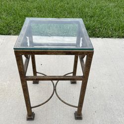 2 Side Metal/Glass Tables $50 obo *must pick up*