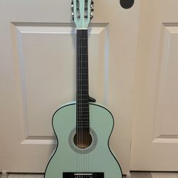 Mint Green Acoustic Guitar