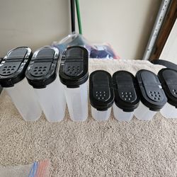 Seven New Tupperware Spice Or Shaker Containers