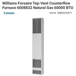Williams Forsaire Top-Vent Counterflow Furnace Natural Gas 60000 BTU .