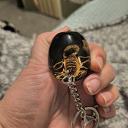 Epoxy Insect Skull Keychain