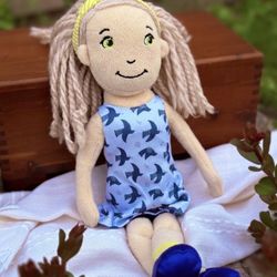 Manhattan Toy Groovy Girls "Birdie" Soft Plush Doll - Blonde Yarn Hair, Bird Dress