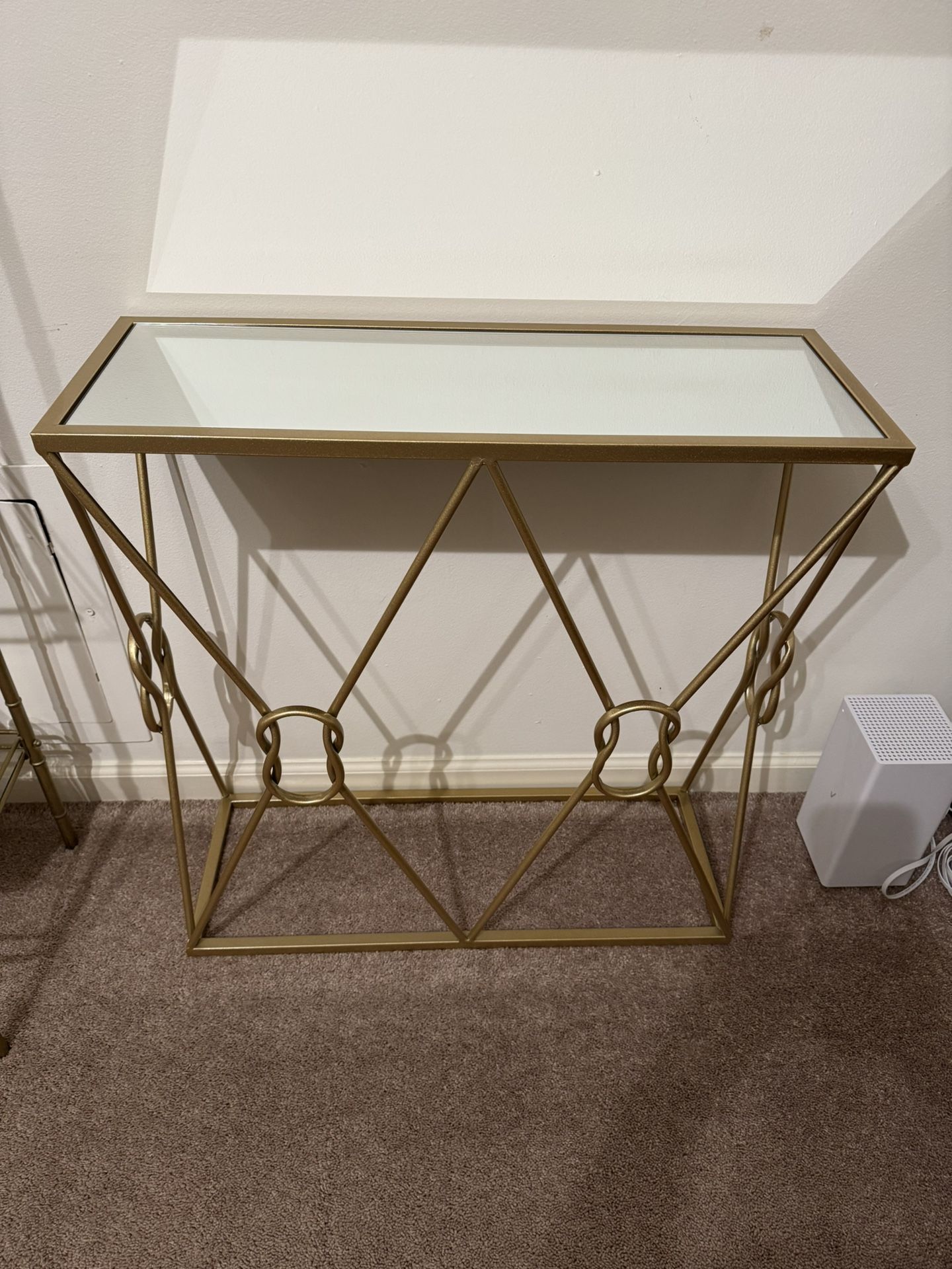 Gold Metal Console Table