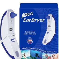 Mack's Ear Dryer - Soothing Electronic Warm Air Ear Dryer for Swimming, Showerin