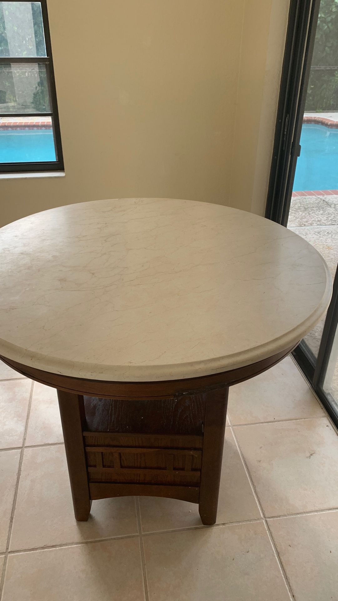 Marble top table, for free... heavy, you must pickup