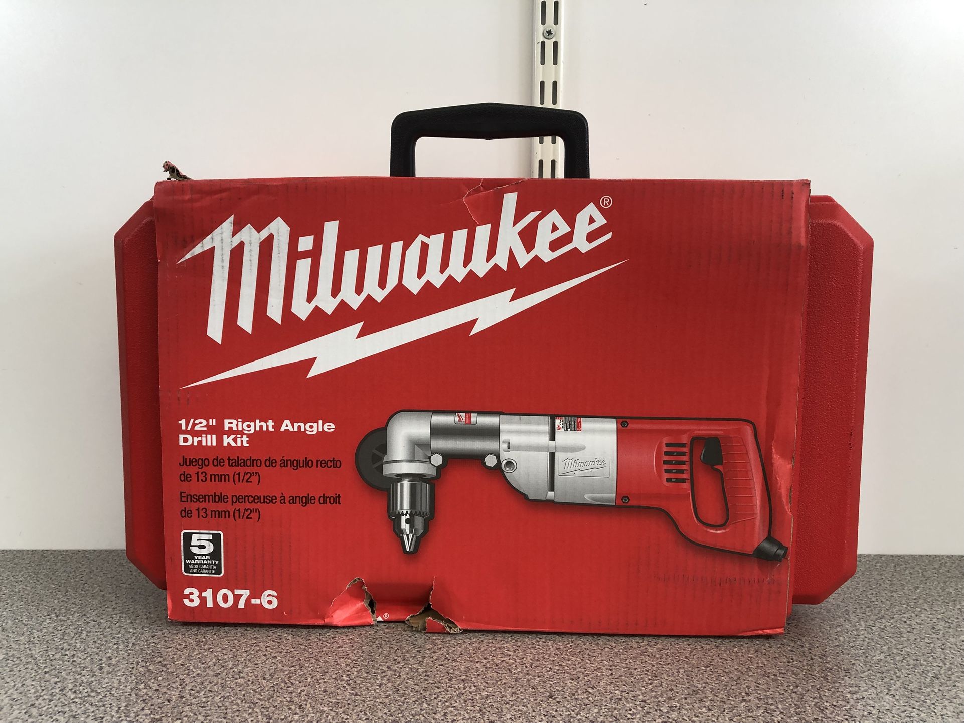 Milwaukee Half-Inch Electric Right Angle Drill Kit With Hard Case New