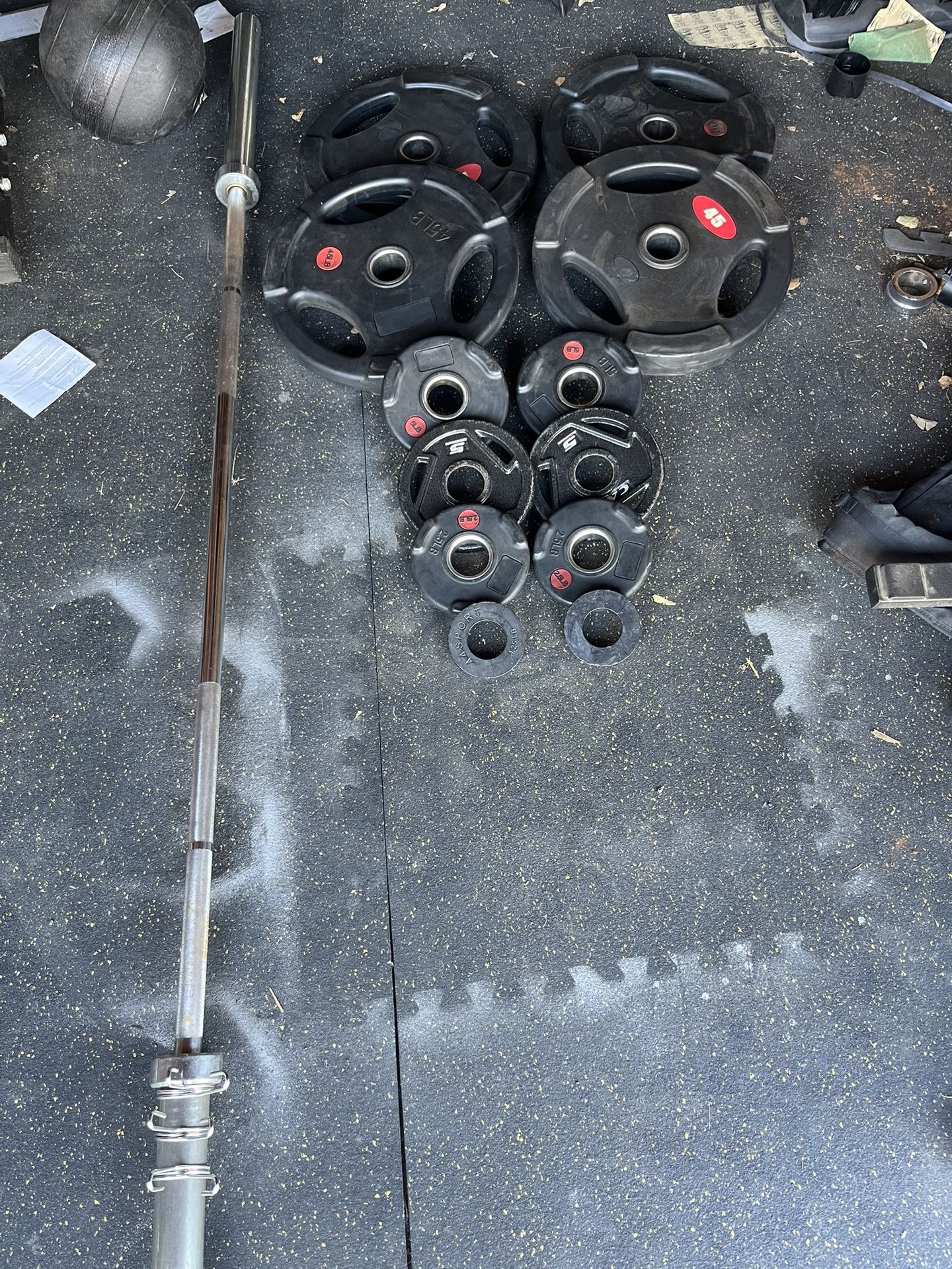 Olympic Weights And Barbell (prices In Description )