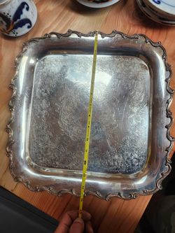 Vintage Silver Plated Serving Tray