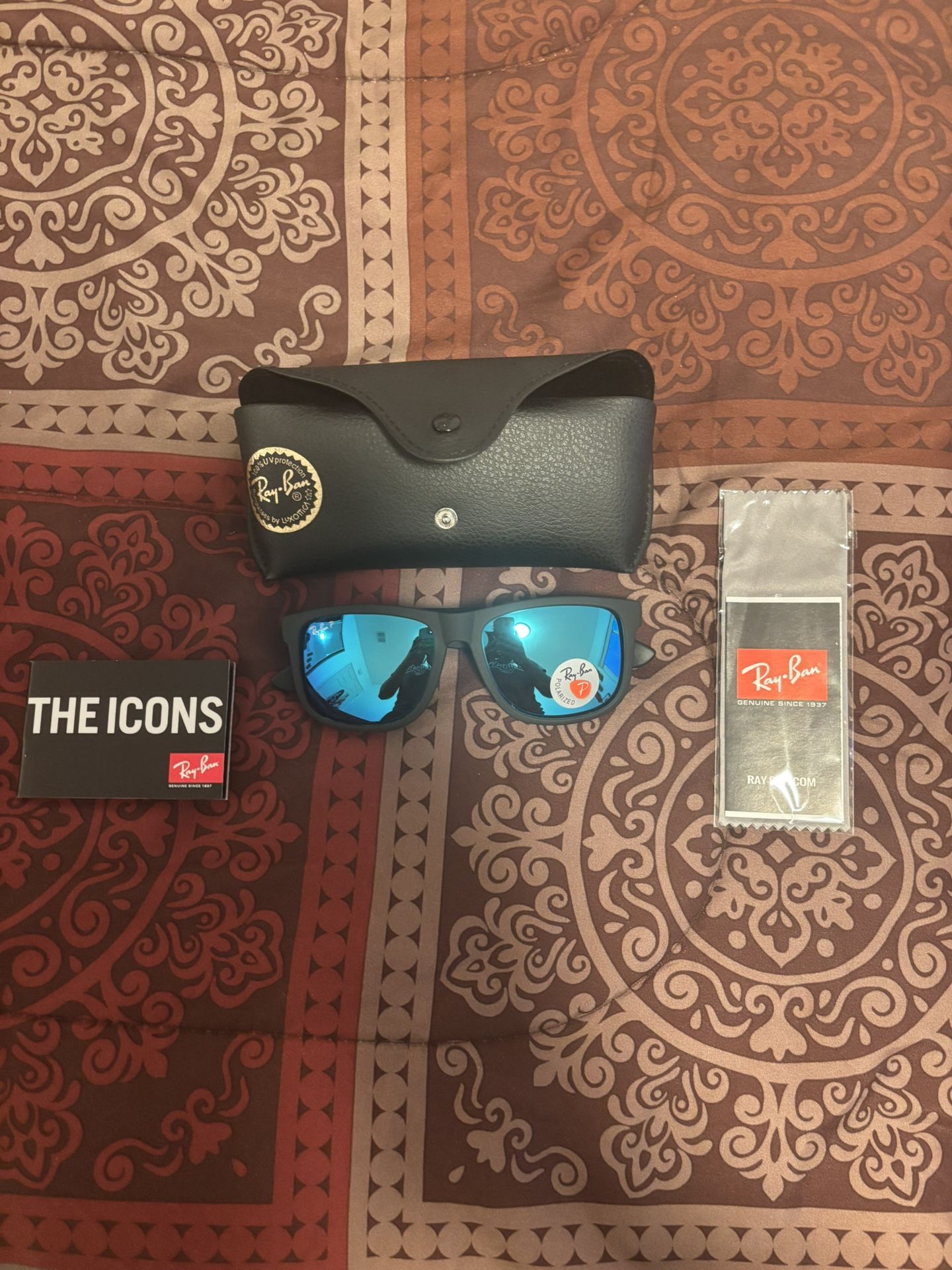 Rayban Justin polarized blue mirror