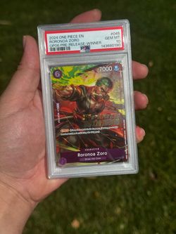 Zoro pre release winner PSA 10 one piece trading card