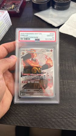 PSA 10 Emboar Illustration Rare Pokemon Card 2025