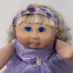 Cabbage Patch Kid with Spring 2003 Lavender Dress - Great Condition!