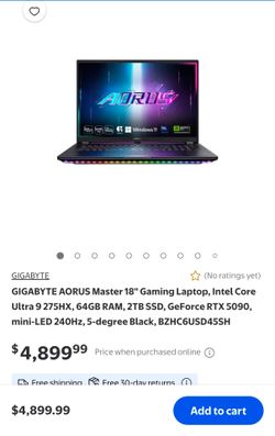 Gigbyte AORUS Master 18" Gaming Laptop
