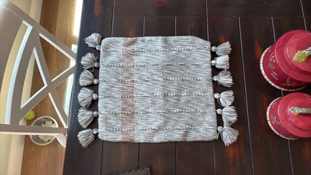 Boho zippered pillow cover 18x18. Quality fabric.