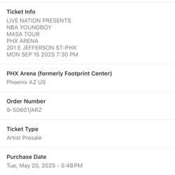 NBA Youngboy Tickets