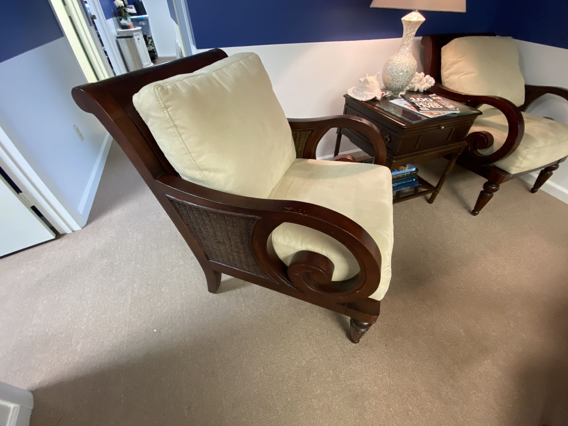 Two Solid Wood Chairs