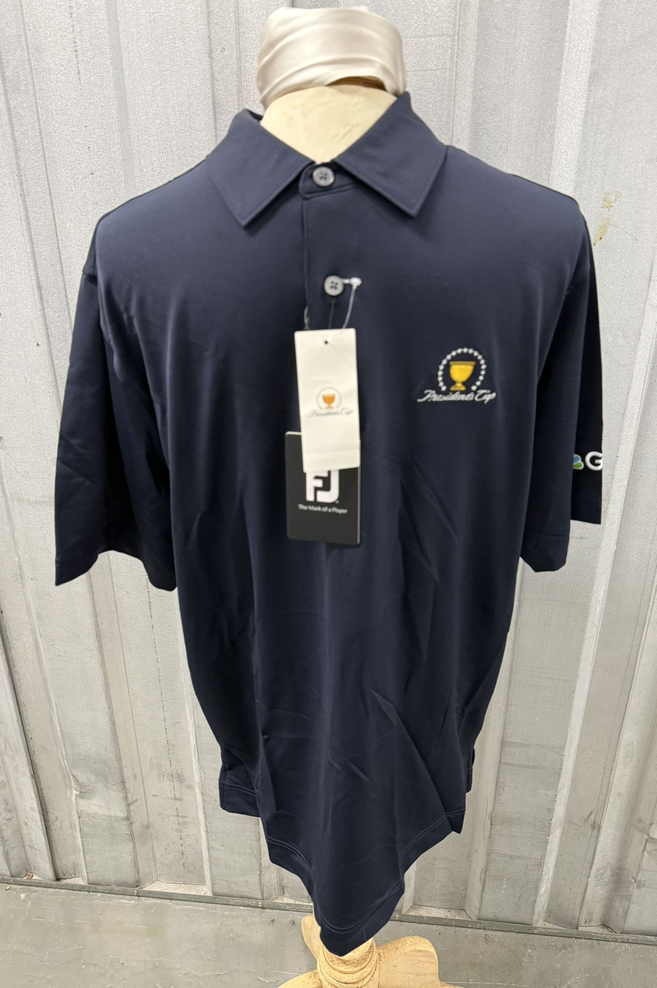 FootJoy Presidents Cup Navy Polo Shirt with NBC Golf Logo