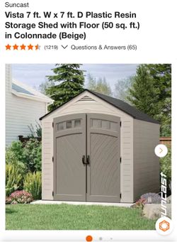 Suncast 7/7 plastic storage shed