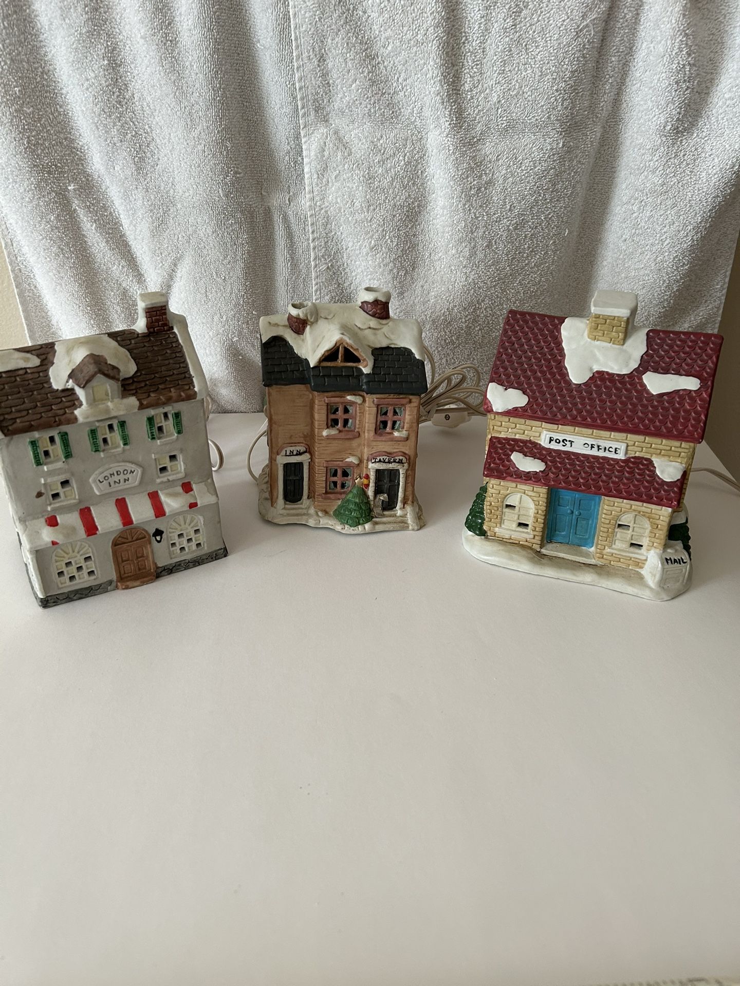 Vintage Christmas Village Buildings