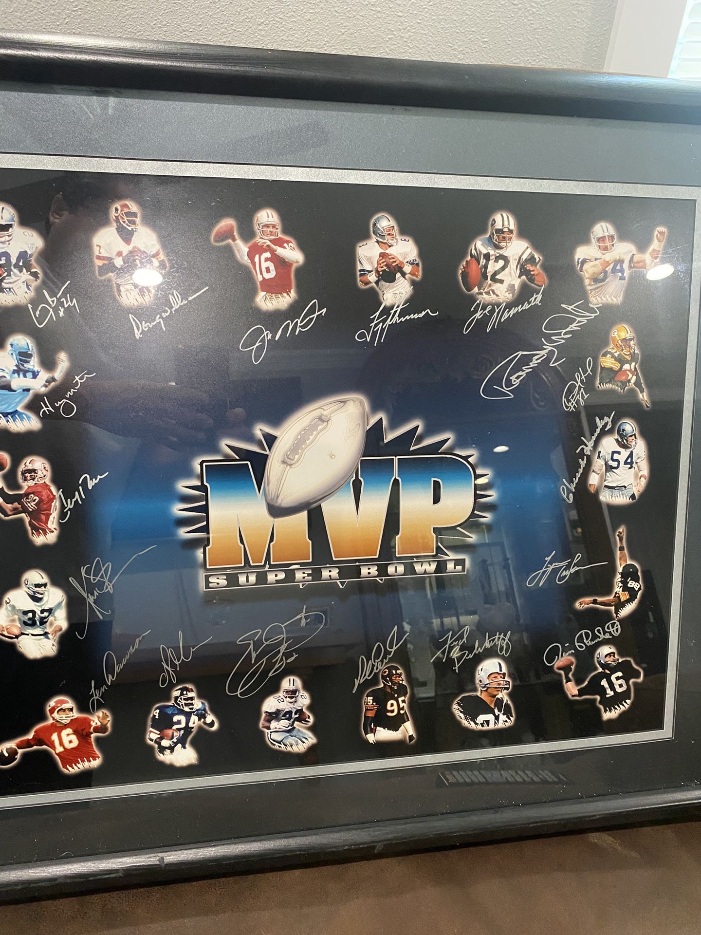 Super Bolw MVPs Multi-signed Lithograph