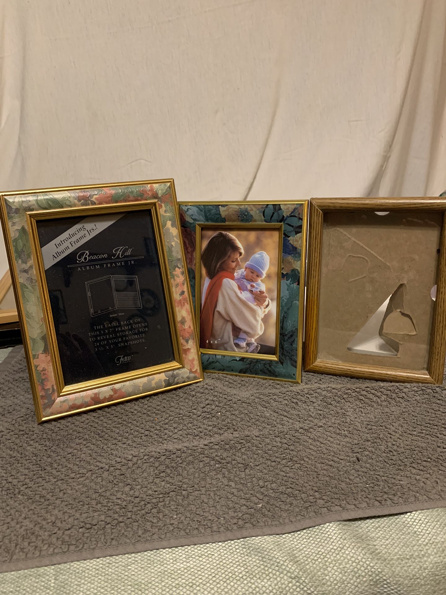 2 Floral Decorated Frames Plus 1 Wood Frame for Sale in Phoenix, AZ