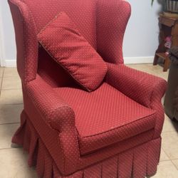 Red Wingback Chair