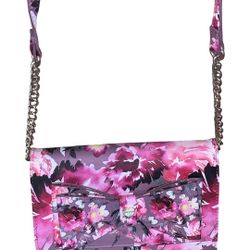 Betsey Johnson Floral Bow Organizer Crossbody Bag