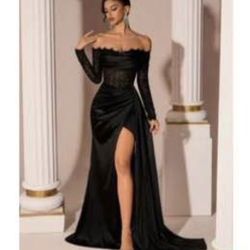 Black Corset Formal Prom Dress / Gala Gown