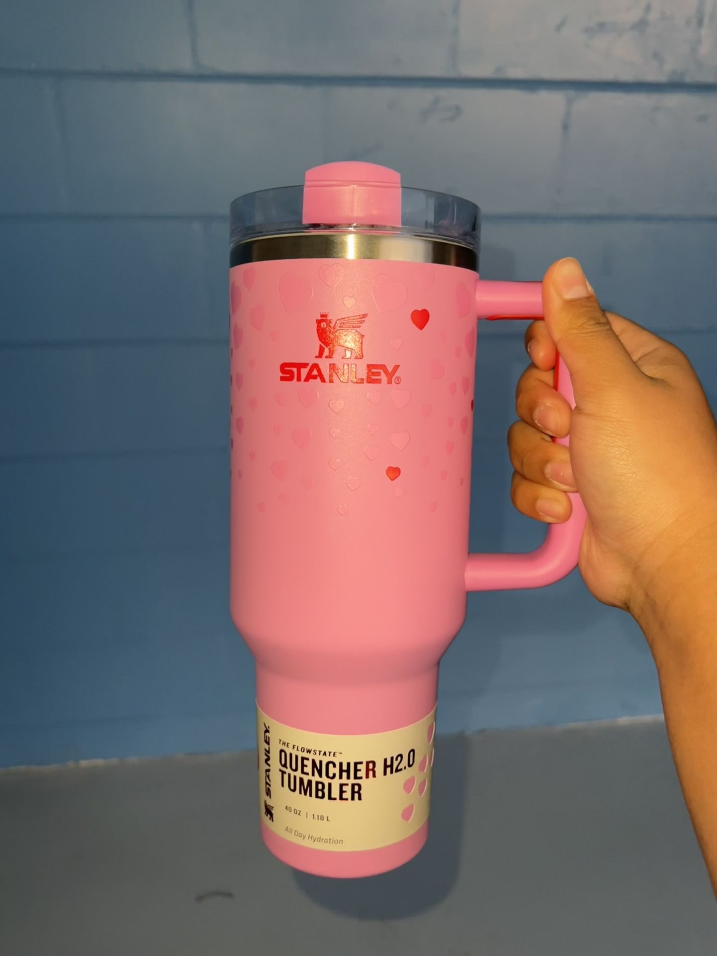 Pink Valentines Day Stanley 40oz